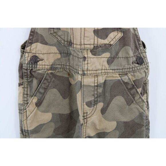 Oshkosh B'gosh Vestbak Shortall Railroad Stripe & Camo Overalls 24m Lot - Picture 14 of 16